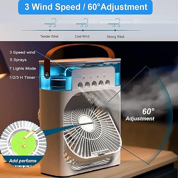 MINI NEW PORTABLE AIR CONDITIONER HUMIDIFIER STRONG WIND