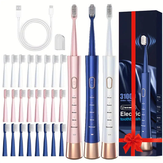 Sonic Electric Toothbrush with Type-C Charging & 5 Cleaning Modes