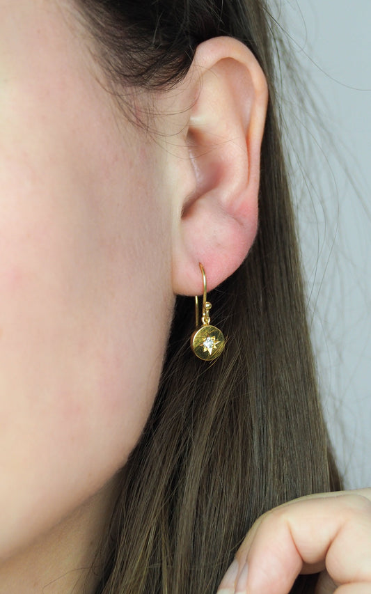 Star Set Coin Earrings