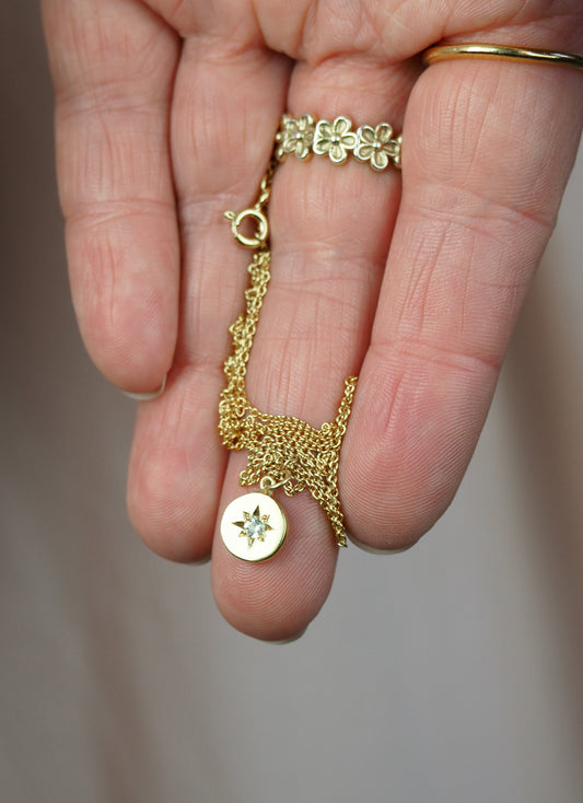 Star Set Coin Necklace